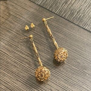 Elegant Gold Dangle Earrings